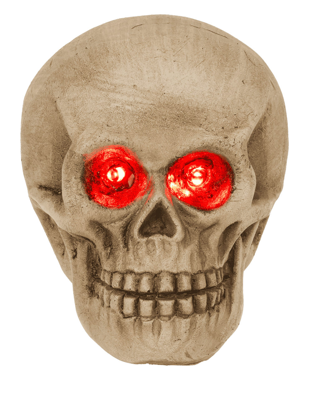 Polyresin Skull with red LED eye,
