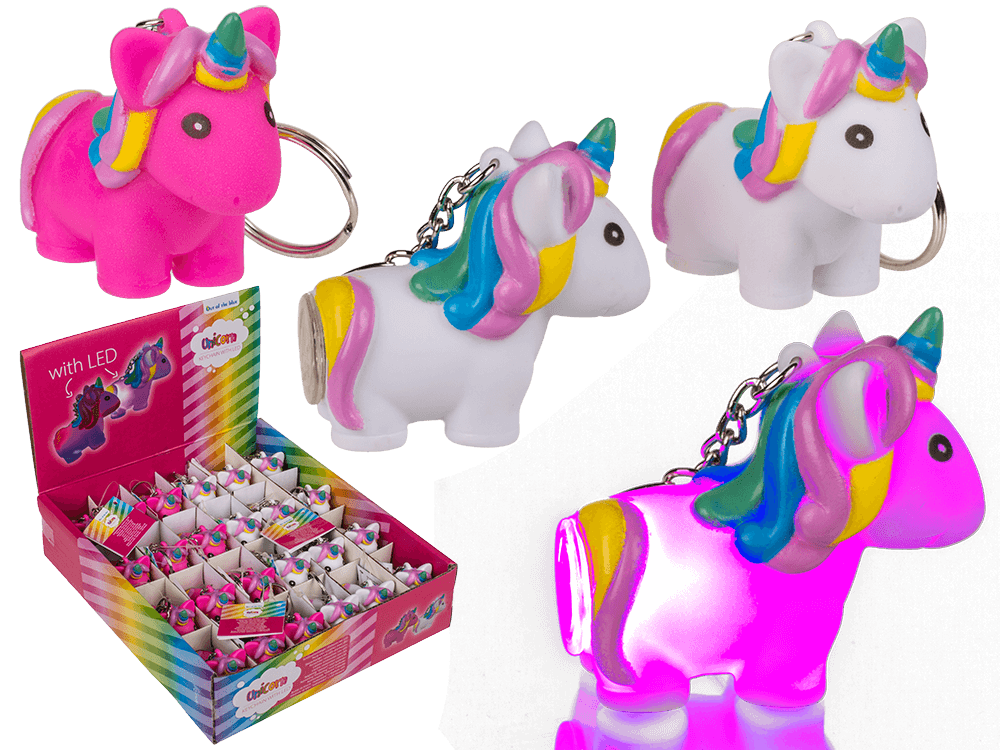 Metal key chain, unicorn,