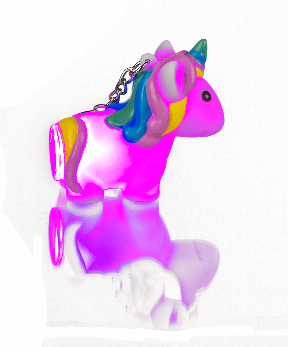 Metal key chain, unicorn,