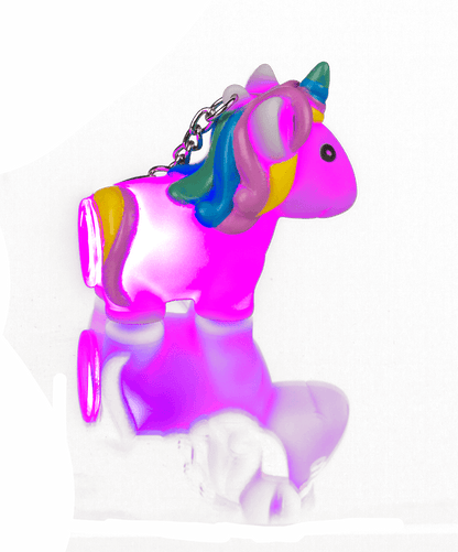 Metal key chain, unicorn,