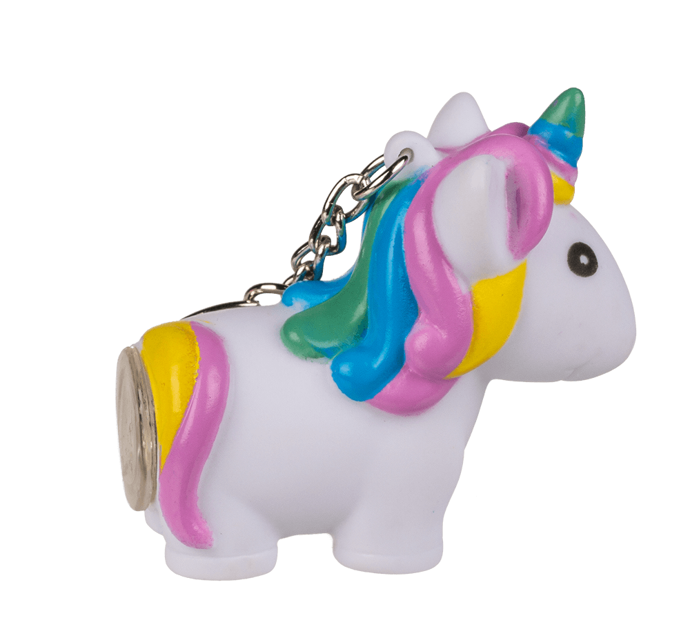 Metal key chain, unicorn,