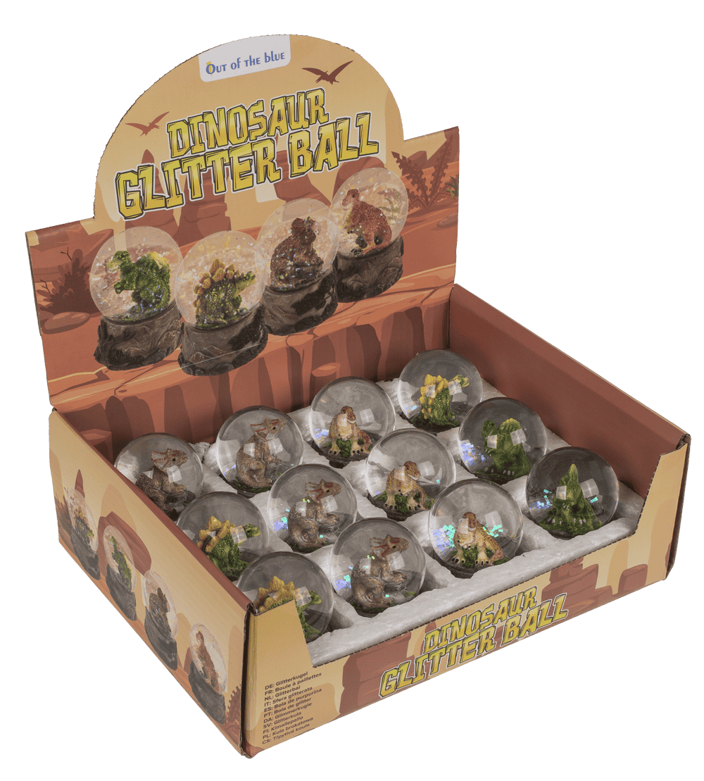 Glitter ball, Dinosaur, on base,