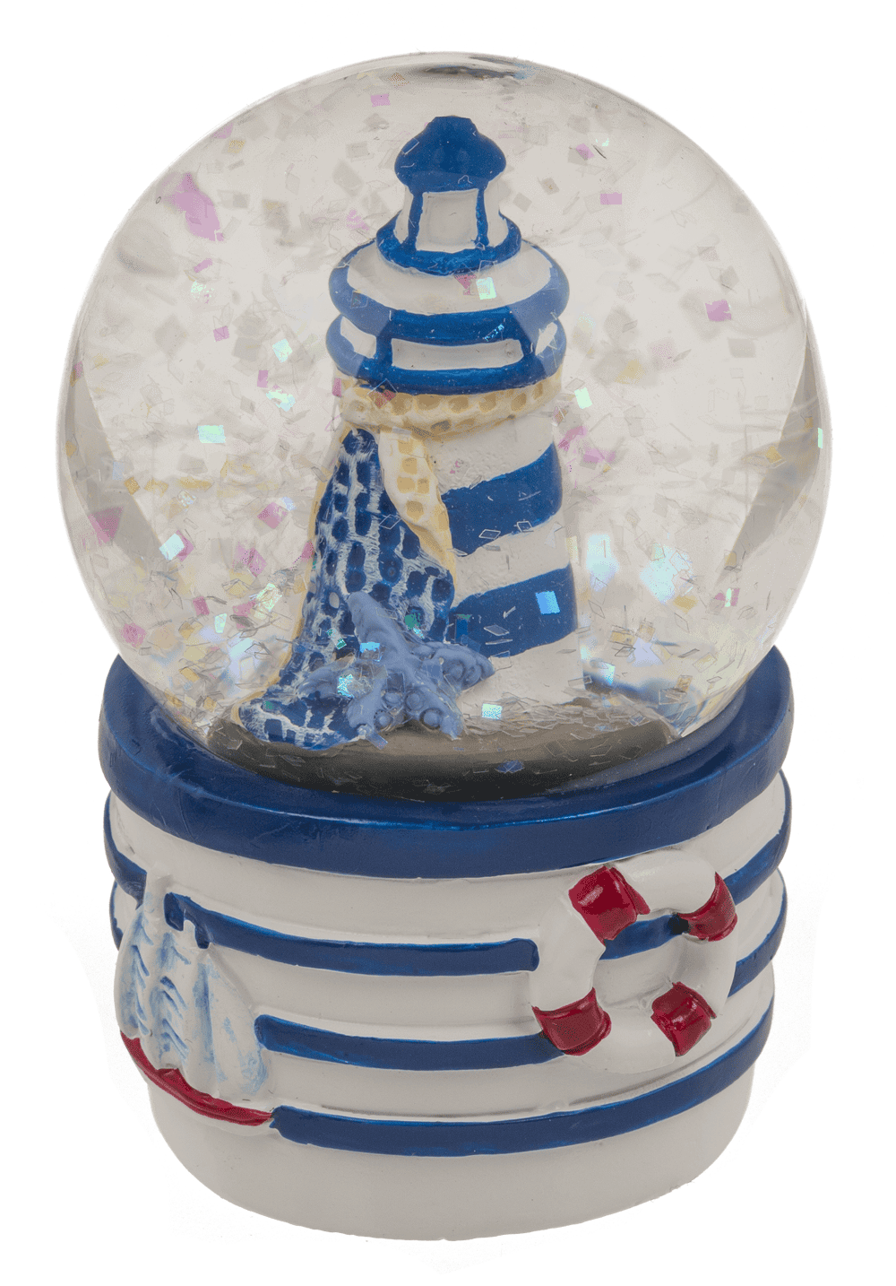 Glitter ball, maritime, blue-white, 4.5 cm,