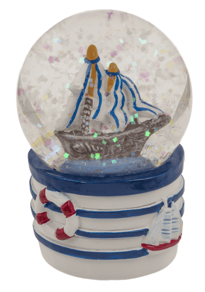 Glitter ball, maritime, blue-white, 4.5 cm,