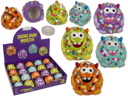 Spardose, Monster, 4-fach sortiert,