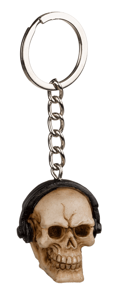 Metal keychain, Polyresin Skull,