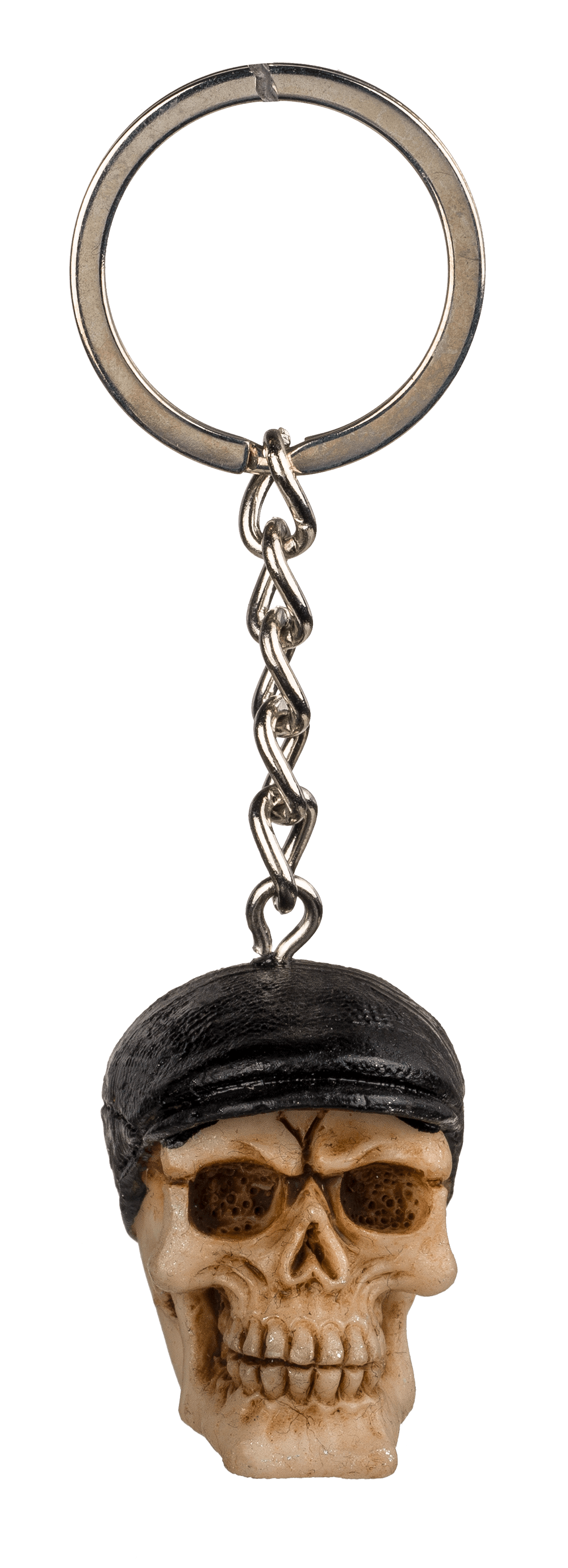 Metal keychain, Polyresin Skull,