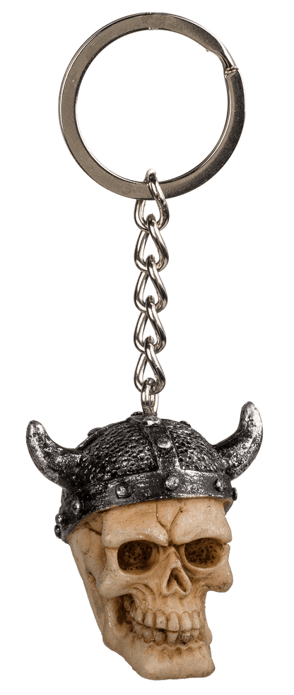 Metal keychain, Polyresin Skull,