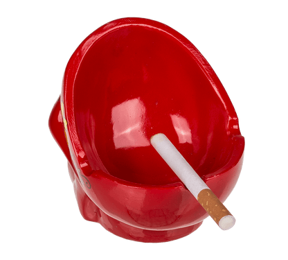 Polyresin ashtray, Coloured Skull I,