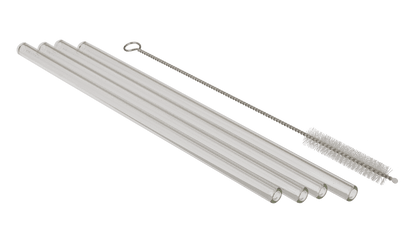 Glass drinking straw with cleaning brush,