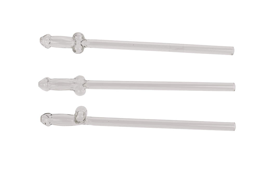 Glass drinking straw with cleaning brush, Willy,