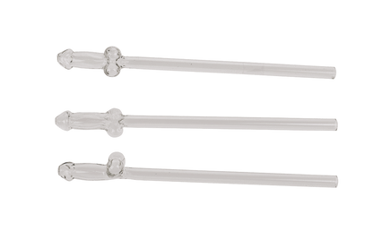 Glass drinking straw with cleaning brush, Willy,