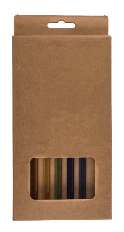 Glass drinking straw with cleaning brush,