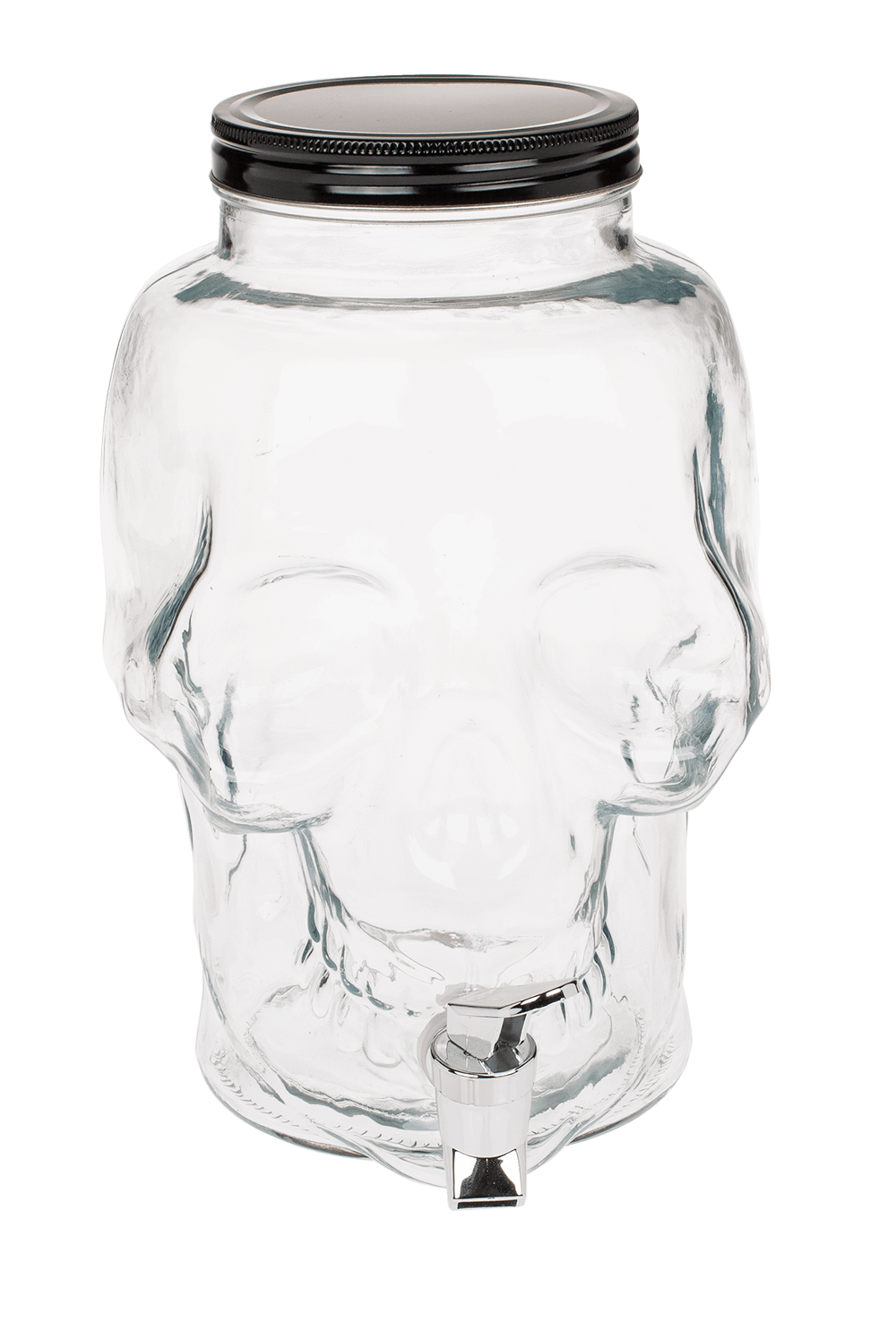 Glass Skull Drink Dispenser, 4 L,