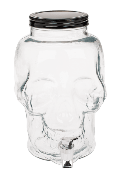 Glass Skull Drink Dispenser, 4 L,