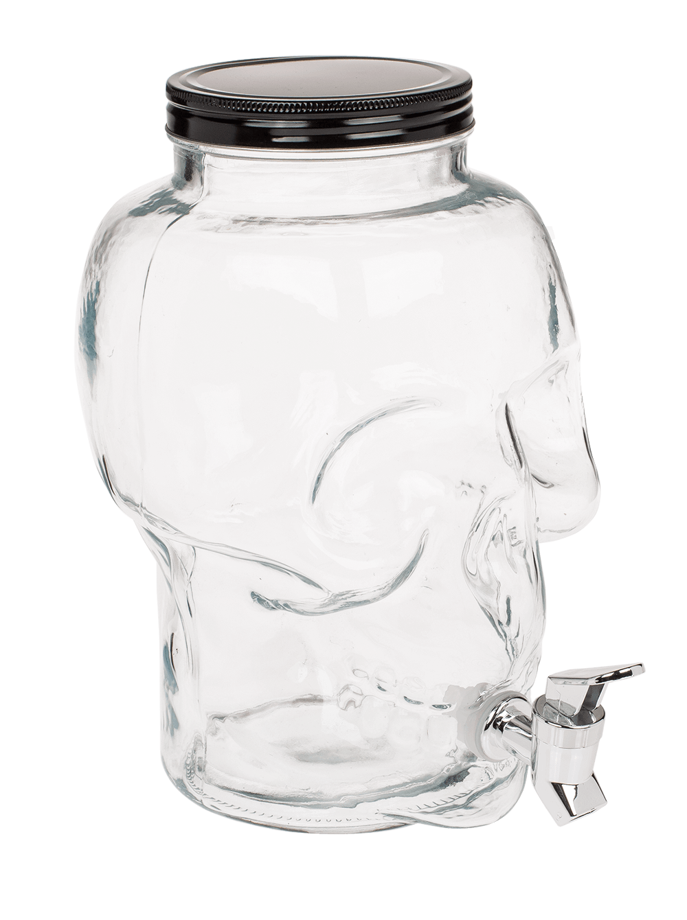 Glass Skull Drink Dispenser, 4 L,