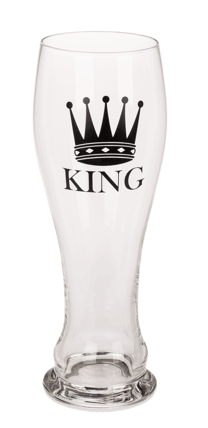 Drinking glass set, King & Queen,