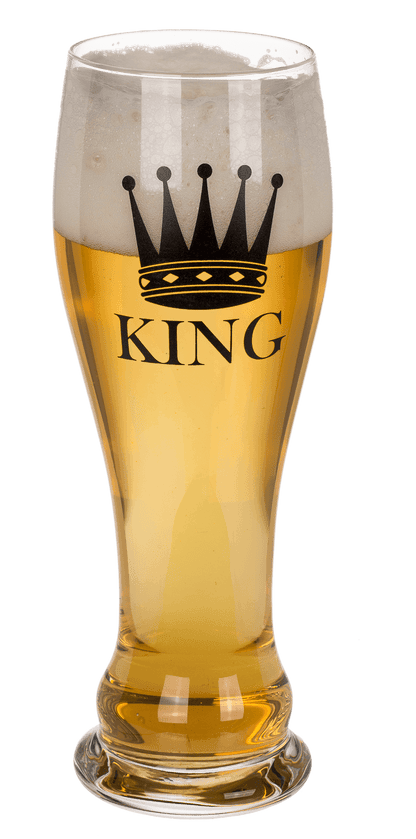 Drinking glass set, King & Queen,