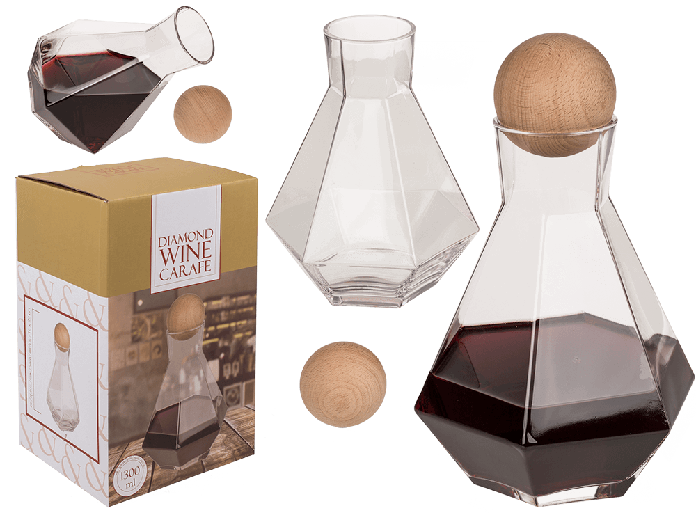 Diamond Wine Carafe, approx. 1300 ml,