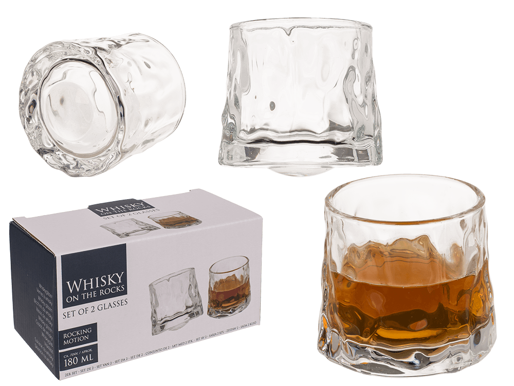 Whisky Glasses, On the Rocks,