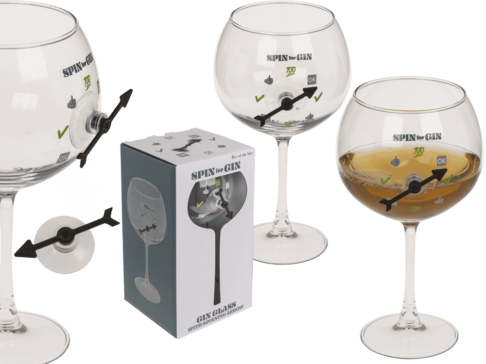 Gin glass with spinner for 730 ml, in gift box