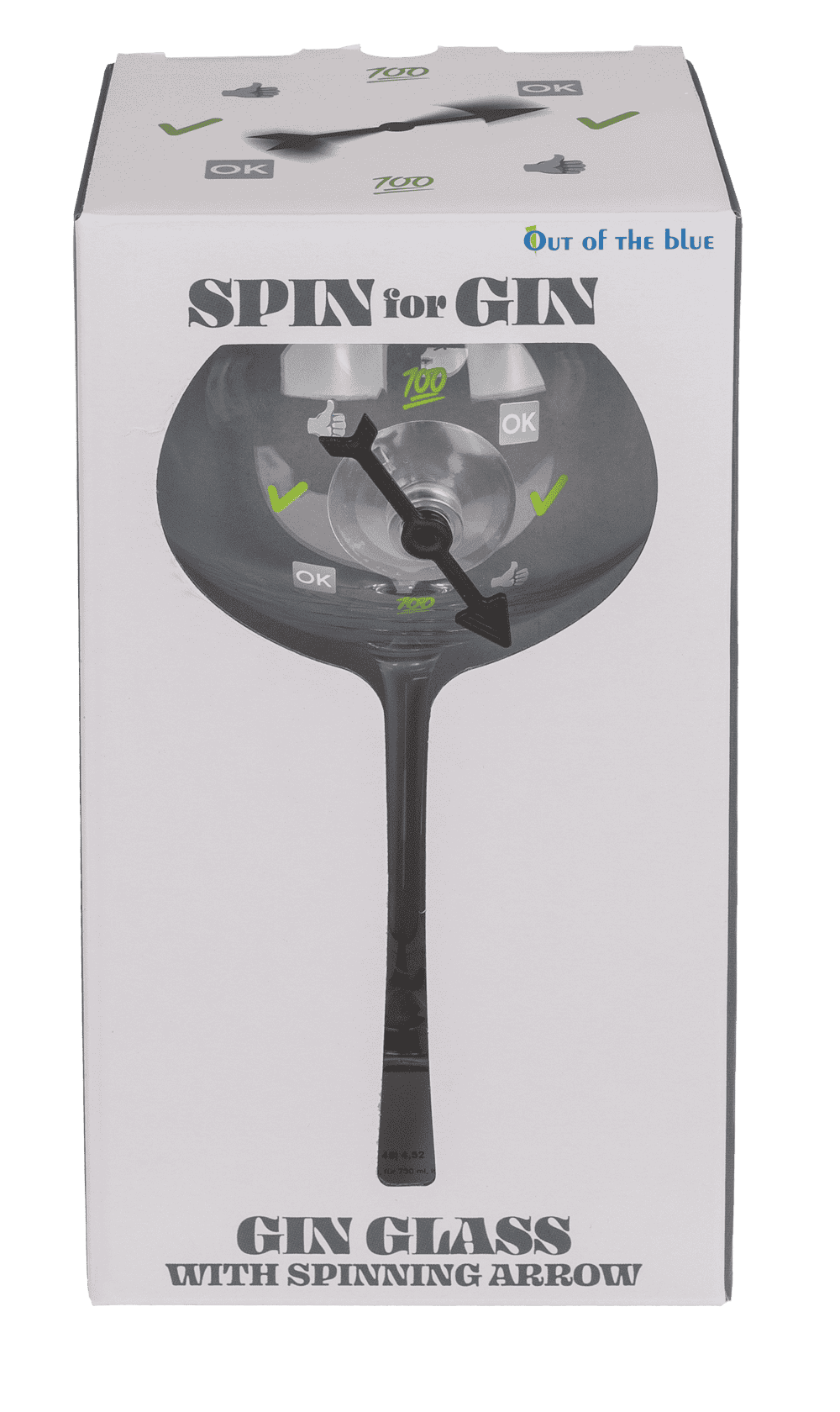 Gin glass with spinner for 730 ml, in gift box