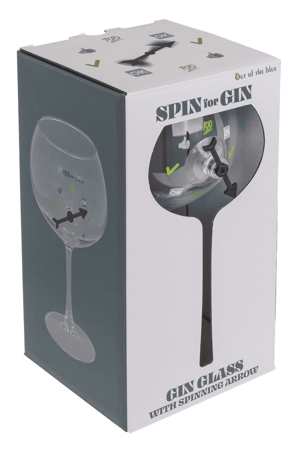 Gin glass with spinner for 730 ml, in gift box
