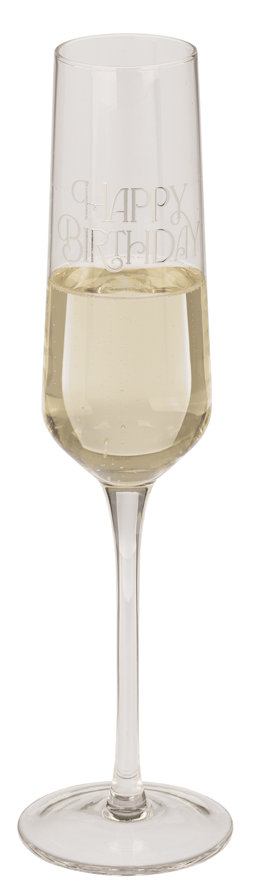 Champagne glass set, Happy Birthday, 7 x 26 cm,