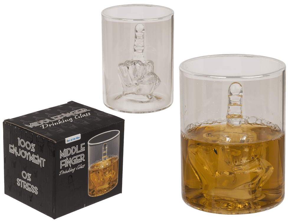 Drinking Glass,Middle Finger, 350 ml,