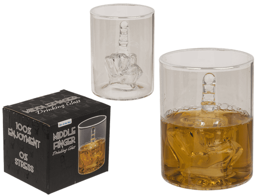 Drinking Glass,Middle Finger, 350 ml,