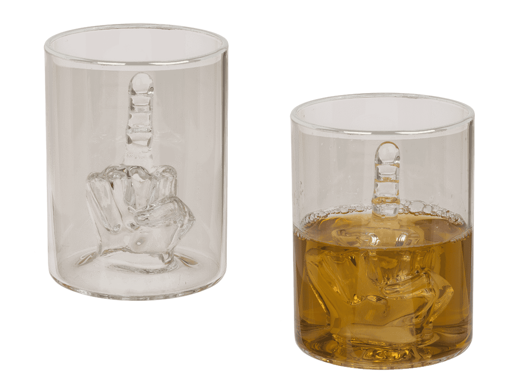 Drinking Glass,Middle Finger, 350 ml,