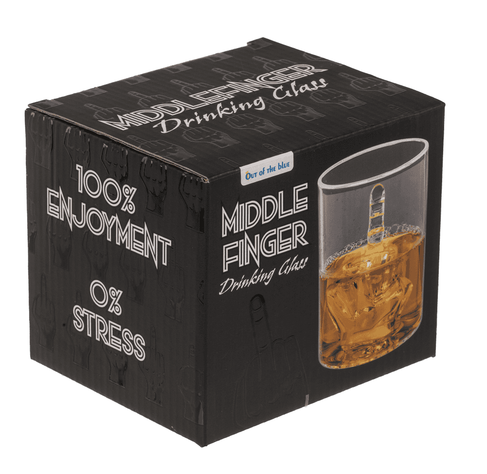 Drinking Glass,Middle Finger, 350 ml,