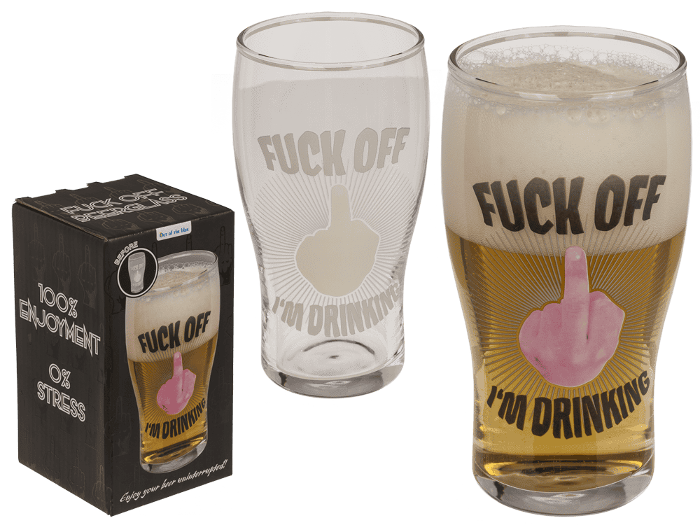 Beer glass, Middle finger, 560 ml, in gift box