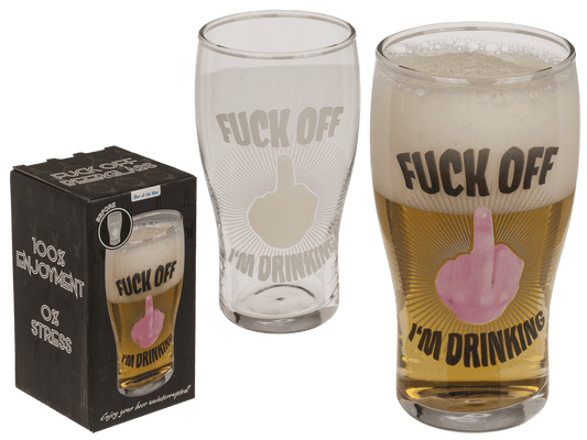 Beer glass, Middle finger, 560 ml, in gift box