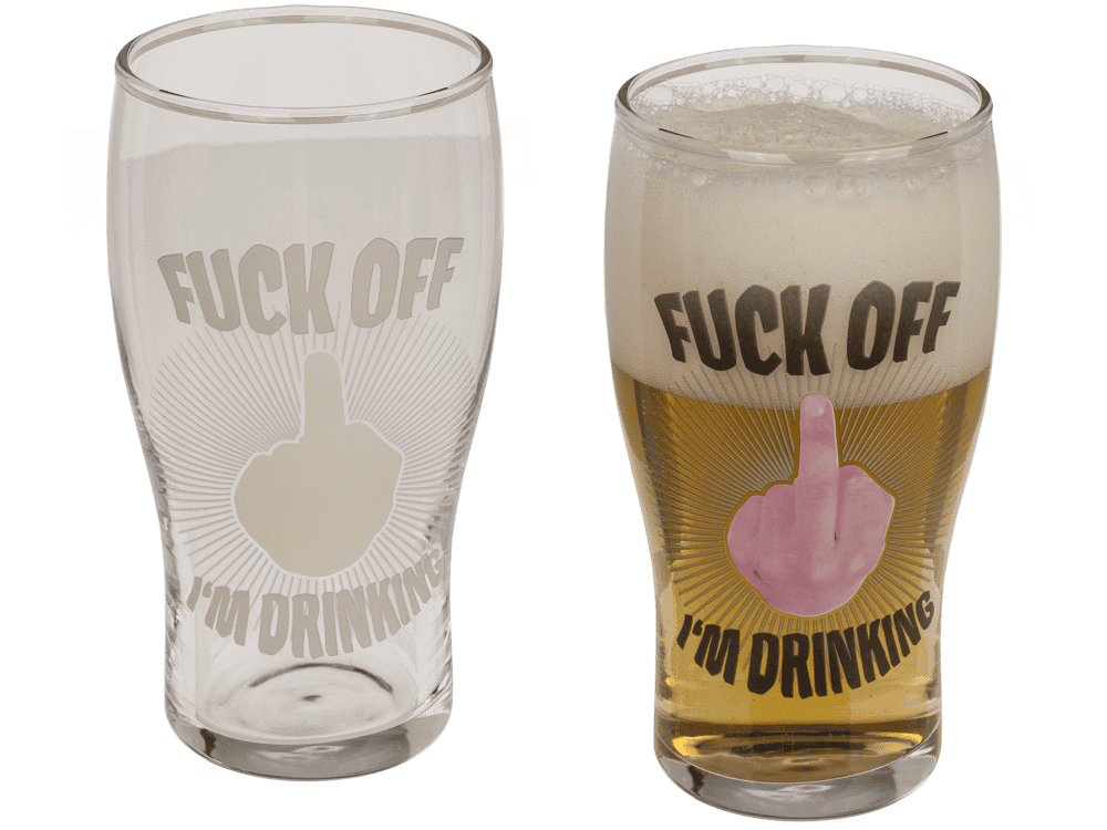 Beer glass, Middle finger, 560 ml, in gift box