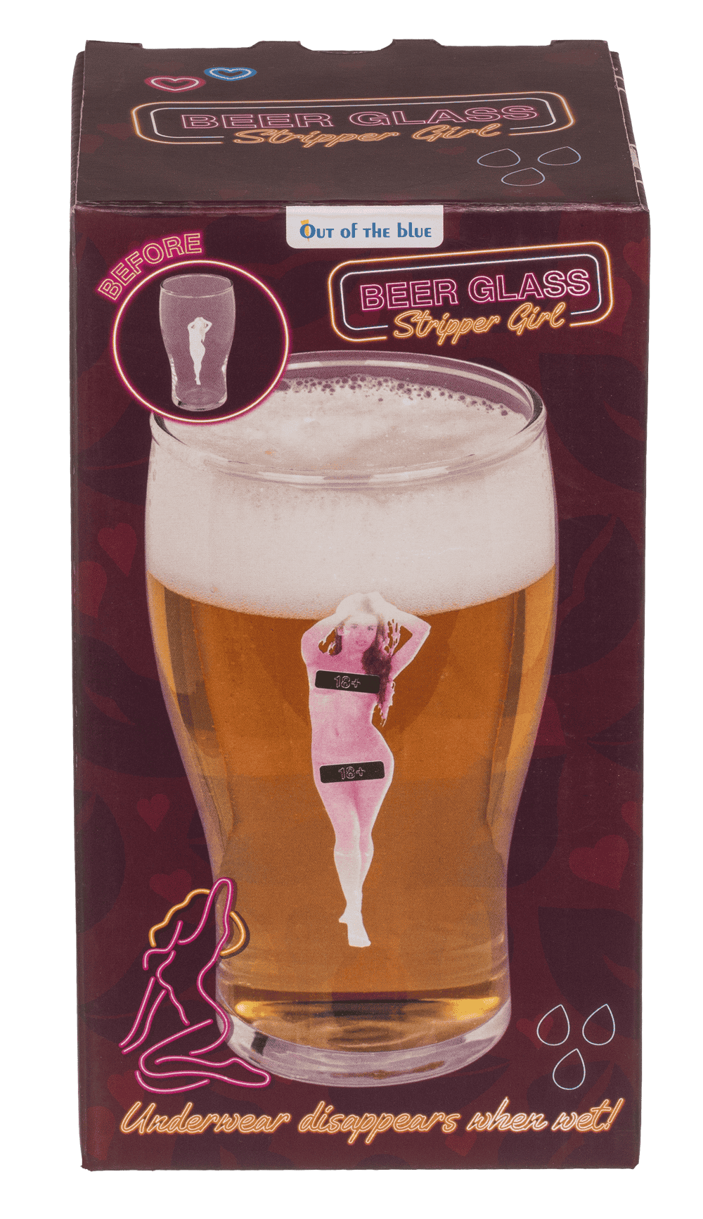 Beer glass, Stripper Girls, 560 ml, 3 ass.,