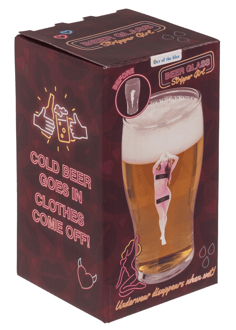 Beer glass, Stripper Girls, 560 ml, 3 ass.,