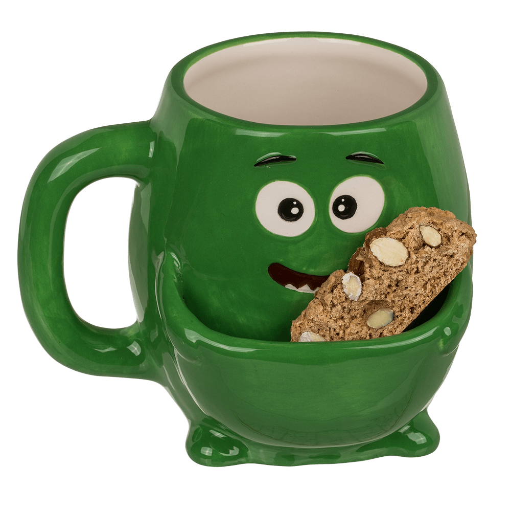 Dolomite Mug, Cookie Cudler, green Monster,