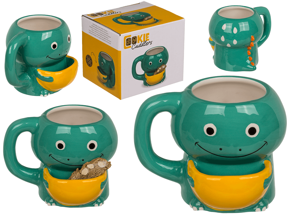 Dolomite Mug, Cookie Cuddler, Dinosaur,