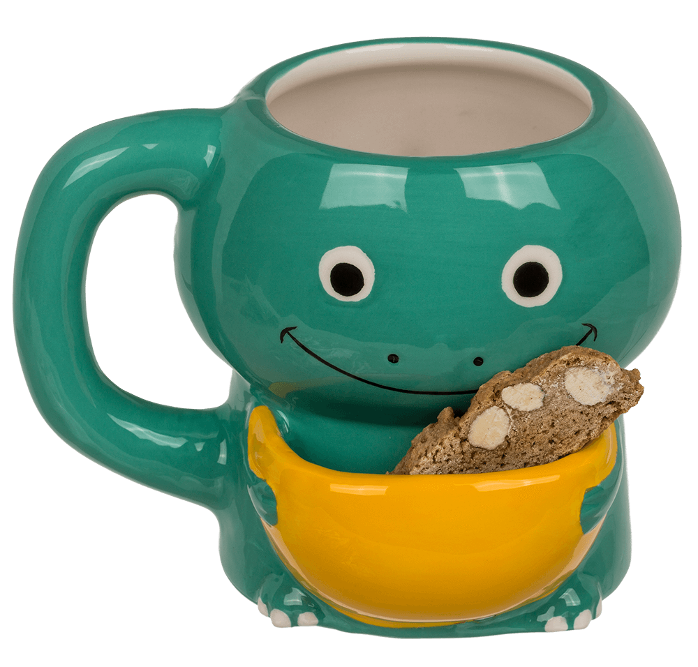Dolomite Mug, Cookie Cuddler, Dinosaur,