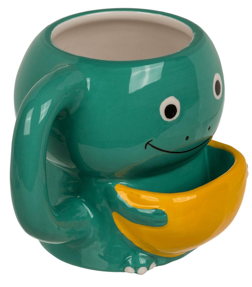 Dolomite Mug, Cookie Cuddler, Dinosaur,