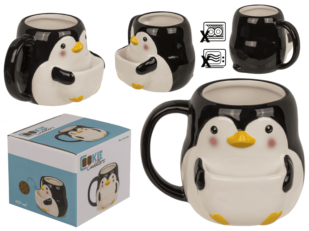 Dolomite mug, Cookie Cuddler, Penguin,