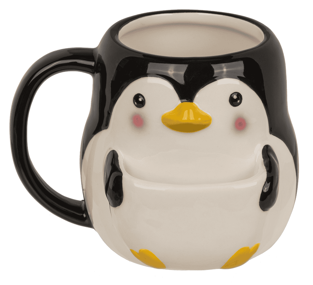 Dolomite mug, Cookie Cuddler, Penguin,