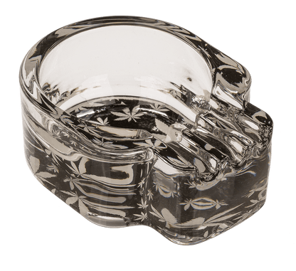 Glass ashtray, Cannabis Skull,