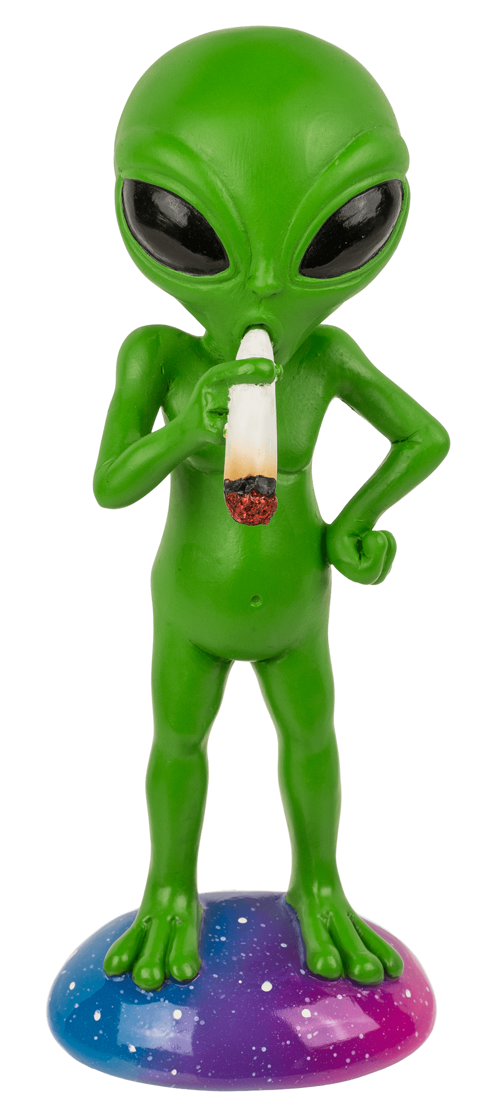 Figurine, Smoking Alien, ca. 16,5 cm,