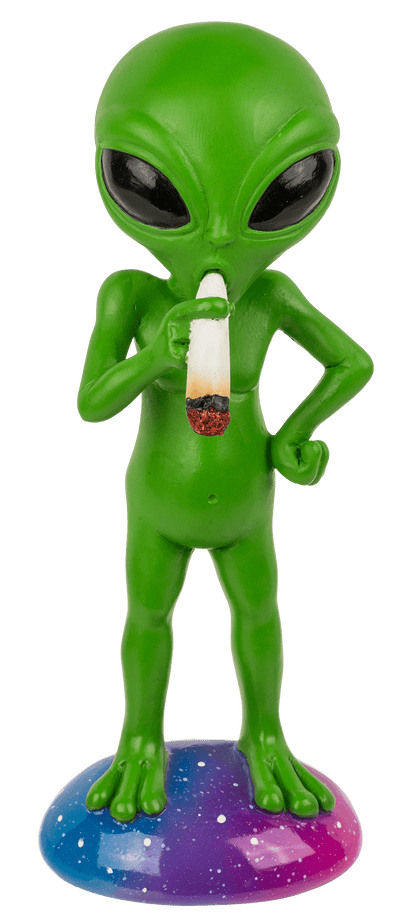 Figurine, Smoking Alien, ca. 16,5 cm,
