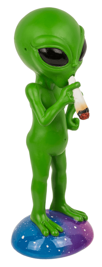 Figurine, Smoking Alien, ca. 16,5 cm,