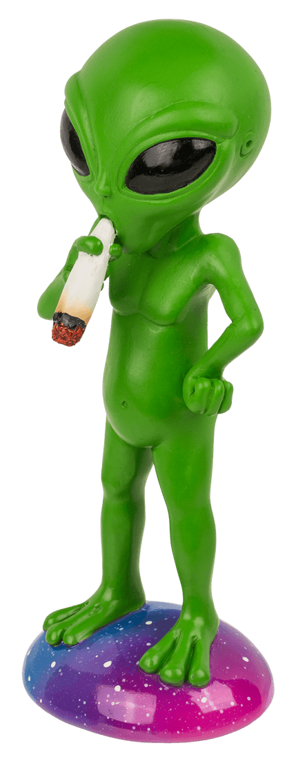 Figurine, Smoking Alien, ca. 16,5 cm,