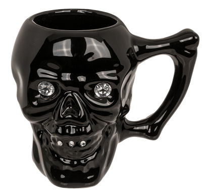Mug, Skull with crystal stones,