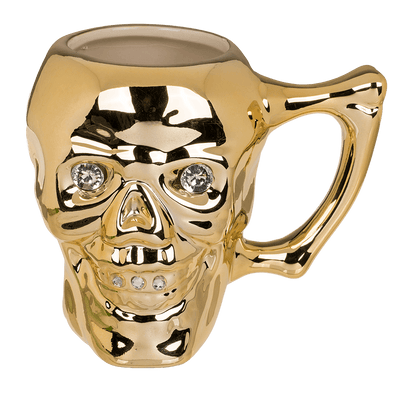 Mug, Skull with crystal stones,